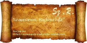 Szappanos Radiszló névjegykártya